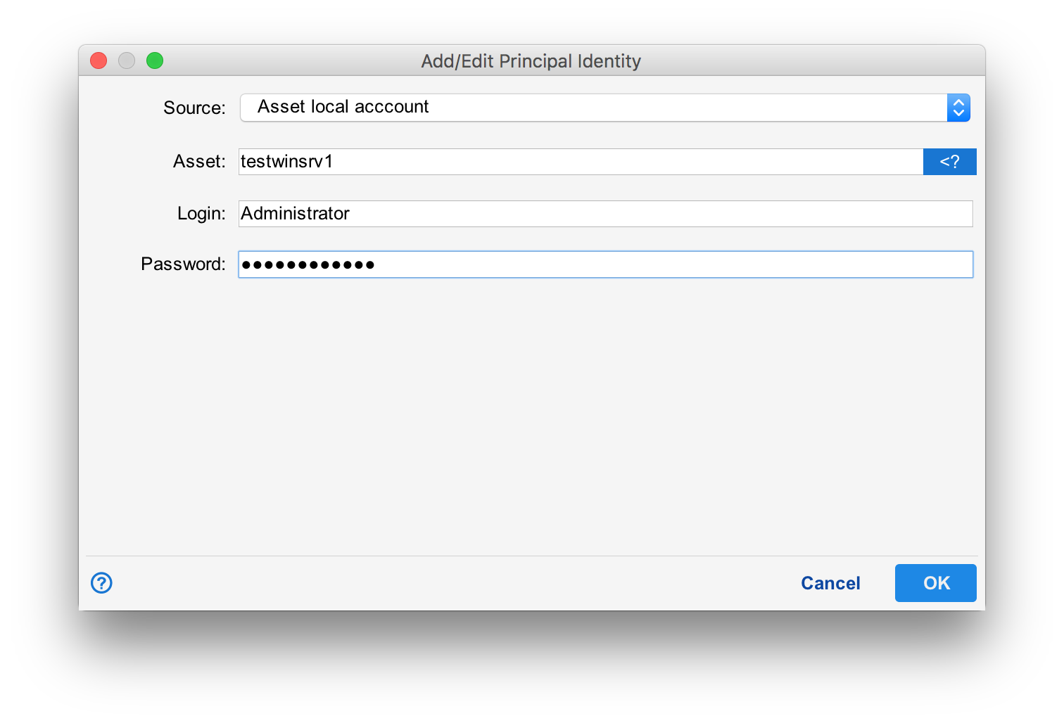 Asset Local Identity