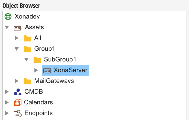 Asset Groups Browser